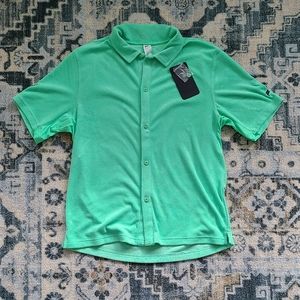 NWT Fabletics The Island Terry Button Up